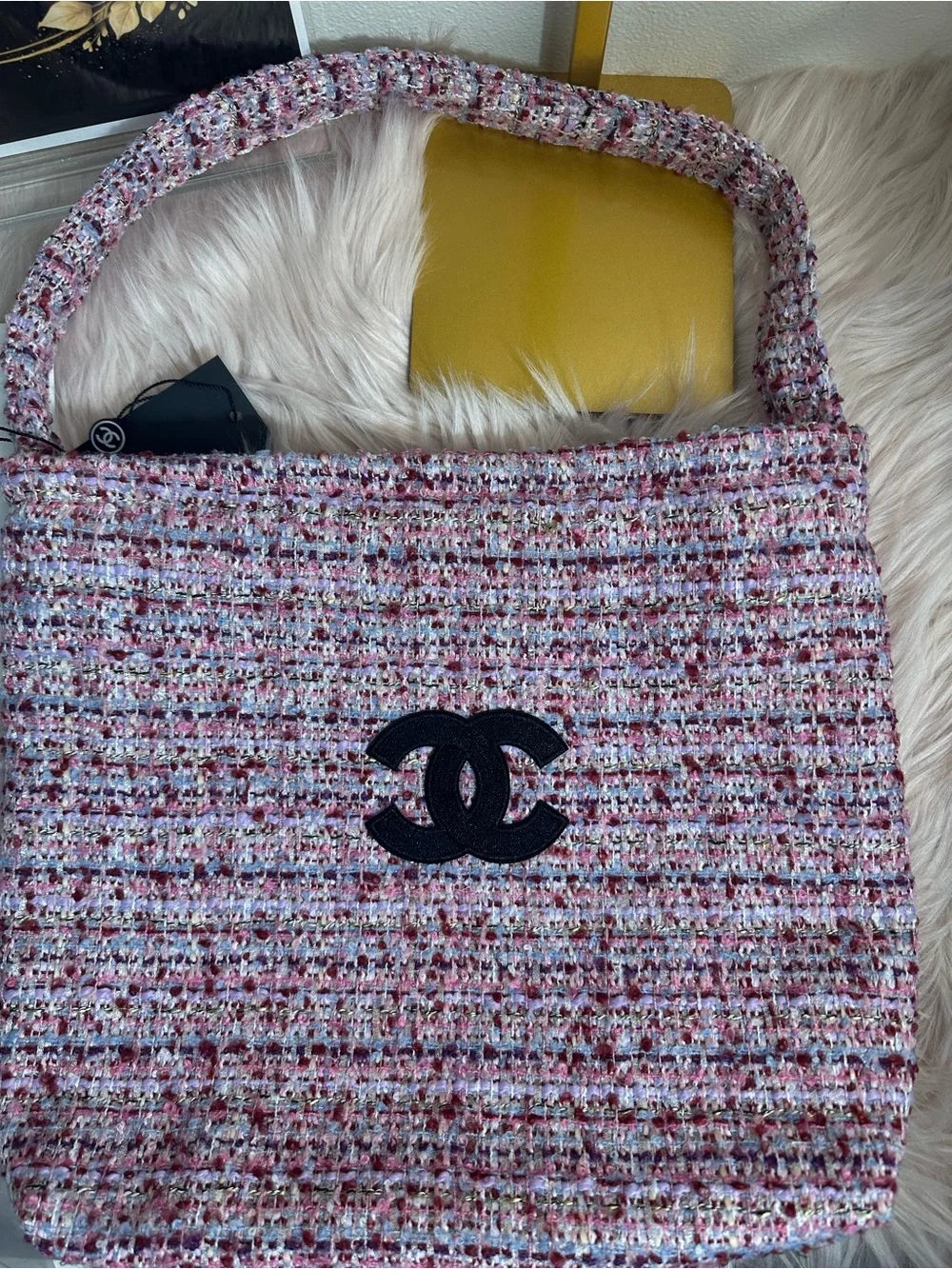 Pink Tweed Shoulder Bag - GWP